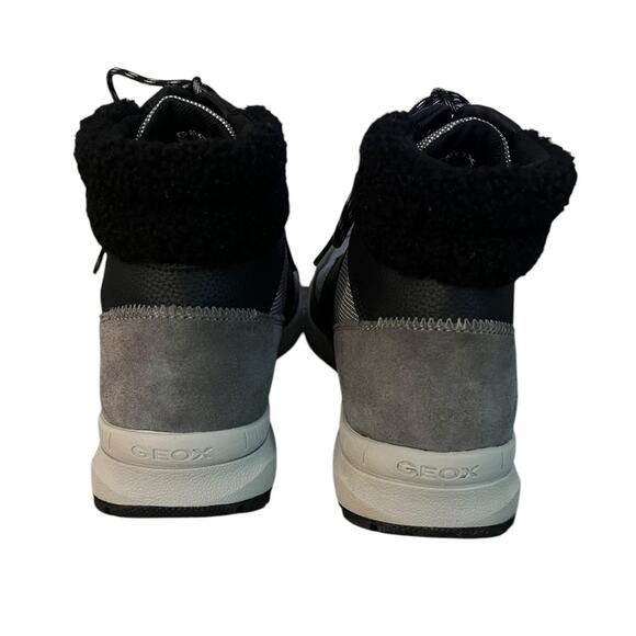 NWOT GEOX Braies Faux Fur Hiker Boot in Dark Grey – Sz 10.5 - Picture 5 of 7